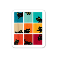 Funny Cat Kitten Meme Vintage Sunset Sticker | Artistshot