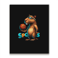 Capybara Basketball Animal Metal Print Vertical | Artistshot