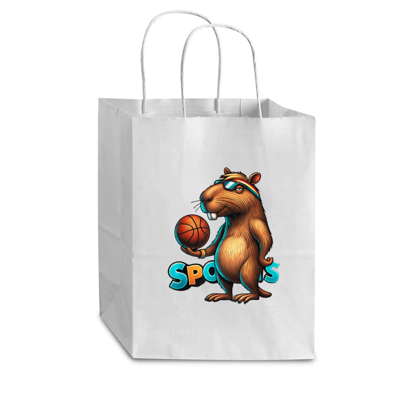 Capybara Basketball Animal Cub Paper Bag - 8 X 4 1/2 X 10 1/4 | Artistshot