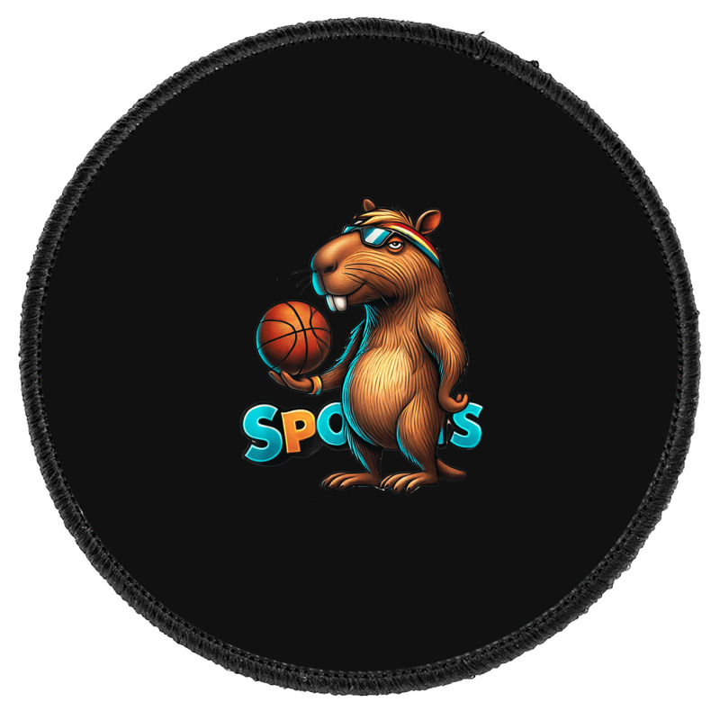 Capybara Basketball Animal Round Patch | Artistshot