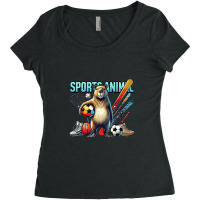 Capybara Sports Animal Women's Triblend Scoop T-shirt | Artistshot