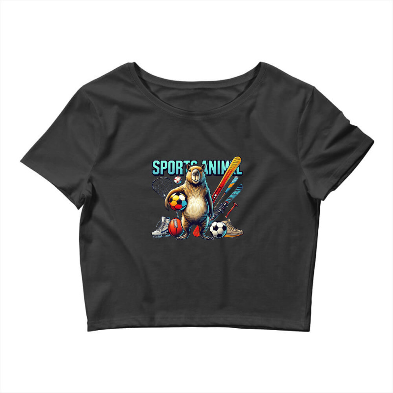 Capybara Sports Animal Crop Top by Teresa Simmons | Artistshot