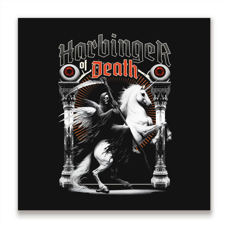 Harbinger Of Death Metal Print Square | Artistshot