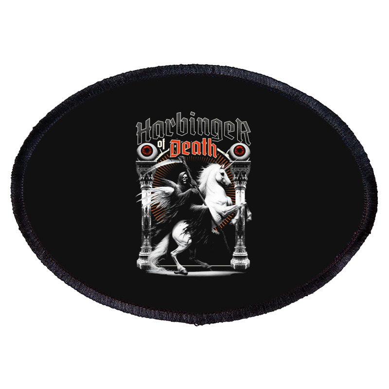 Harbinger Of Death Oval Patch | Artistshot