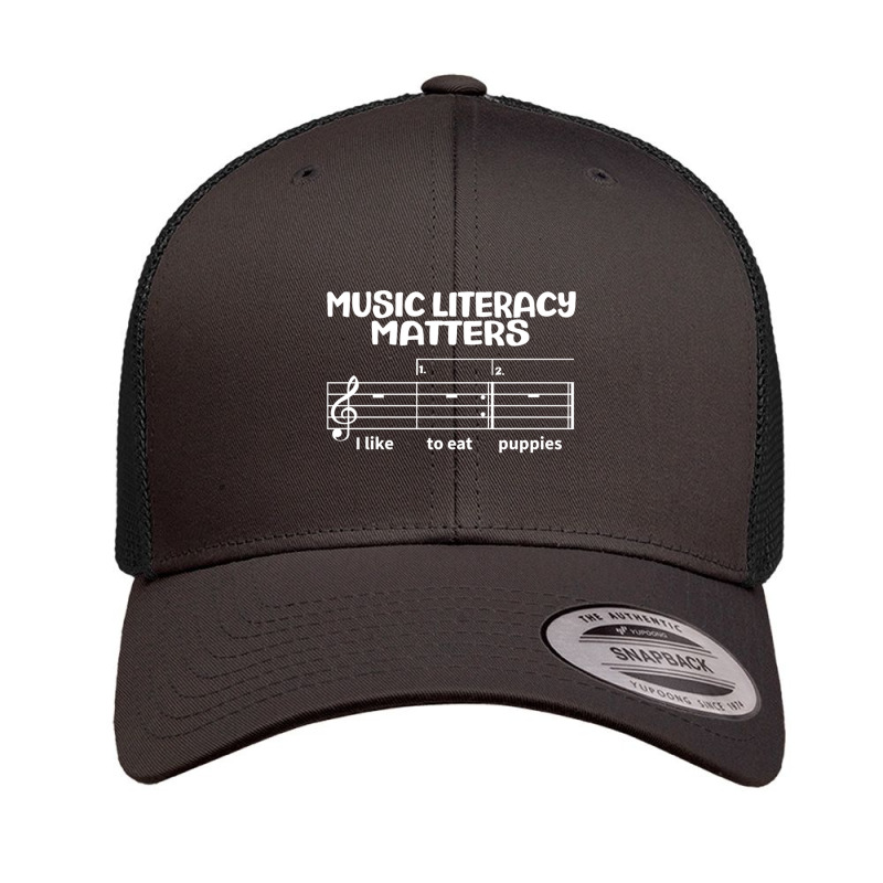 Music Literacy Matters I Like To Eat Puppies  (1) Retro Trucker Cap by cm-arts | Artistshot