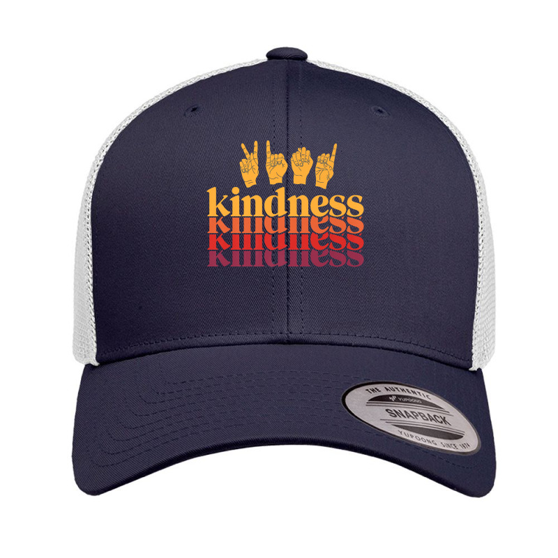 Retro Kindness Matter Deaf Awareness Shirt Sign Language Premium T Shi Retro Trucker Cap by cm-arts | Artistshot