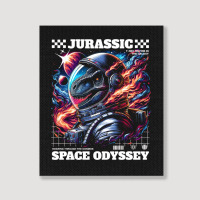 Jurassic Space Odyssey Portrait Canvas Print | Artistshot