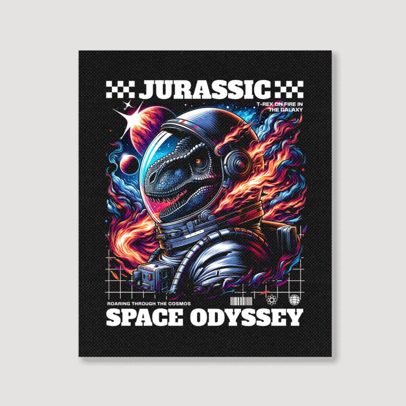 Jurassic Space Odyssey Portrait Canvas Print | Artistshot