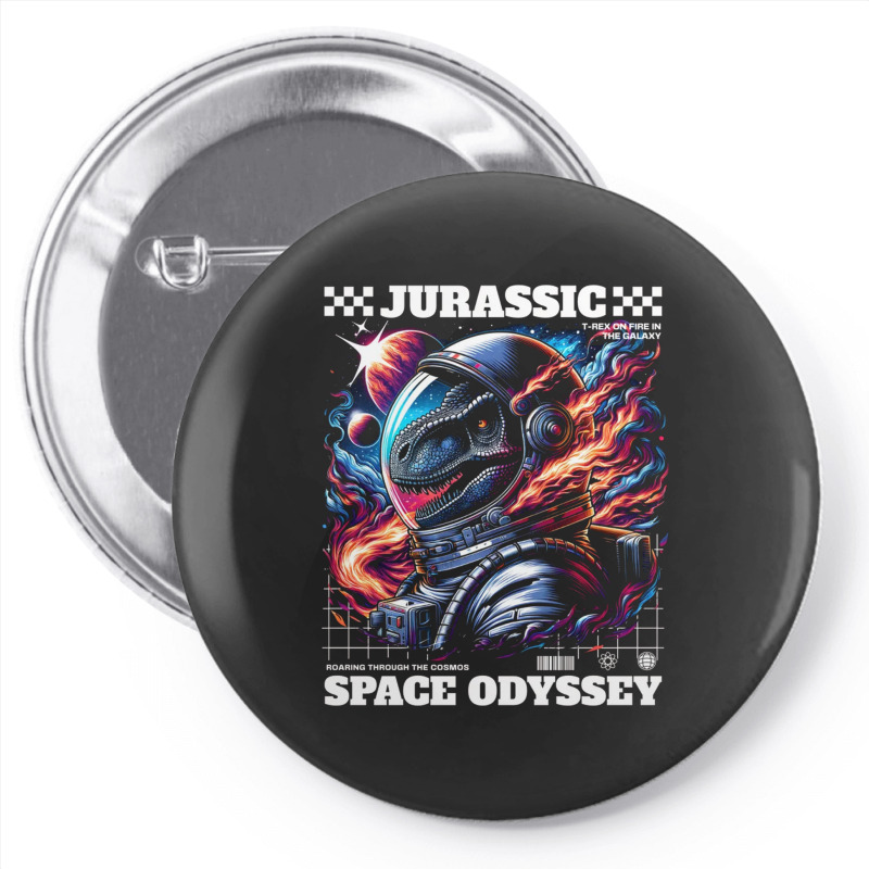 Jurassic Space Odyssey Pin-back Button | Artistshot