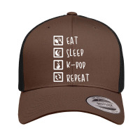 Eat Sleep K-pop Repeat Perfect Combination Music Shirt Essential Retro Trucker Cap | Artistshot