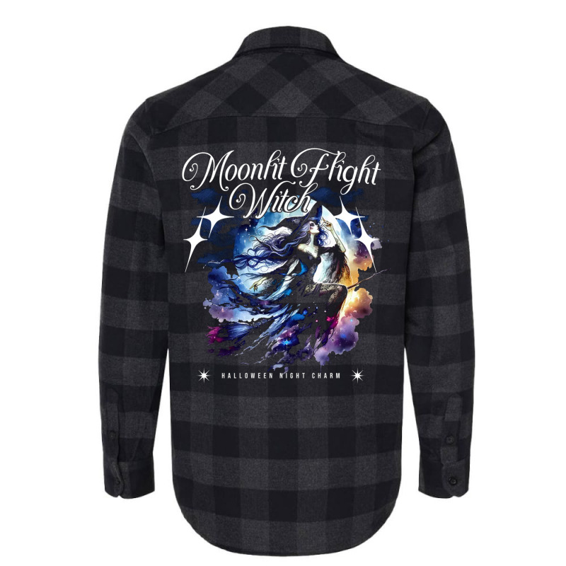 Moonlit Flight Witch Flannel Shirt | Artistshot