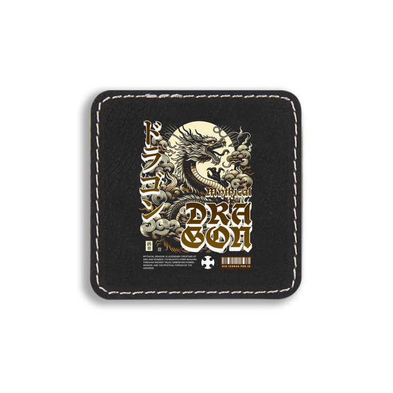 Mythical Dragon Square Leatherette Patch | Artistshot