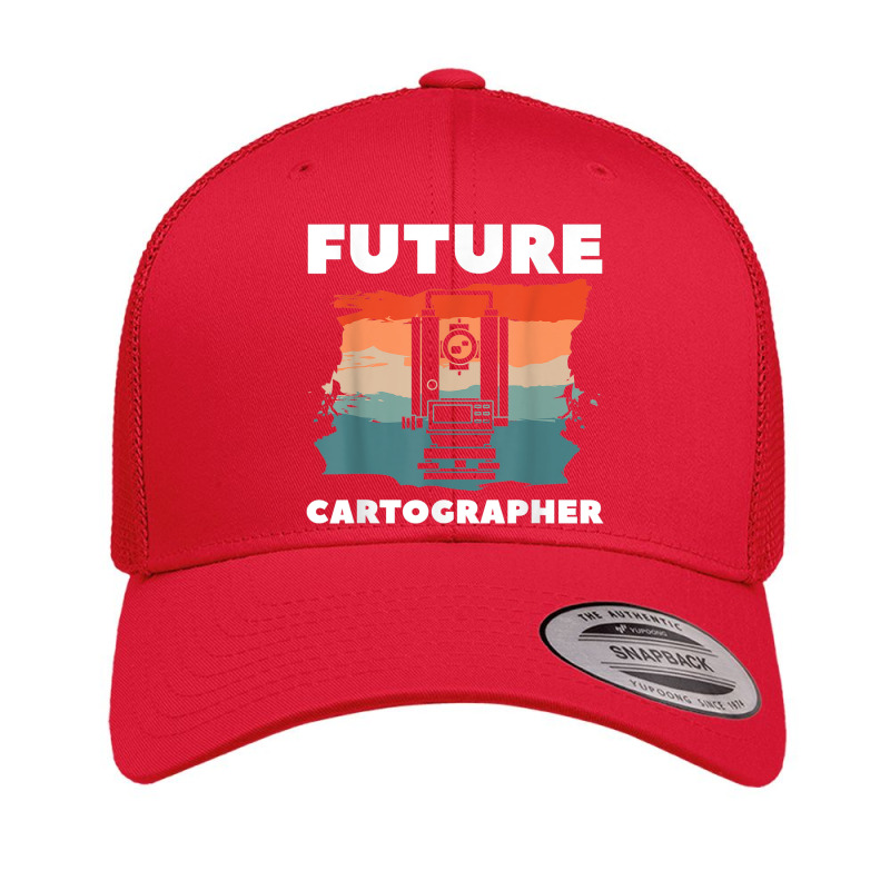 Retro Future Cartographer Map Making Cartography Retro Trucker Cap | Artistshot