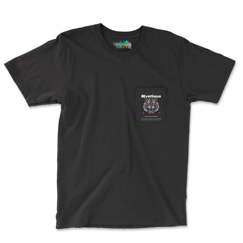 Psychedelic Tiger Pocket T-shirt | Artistshot