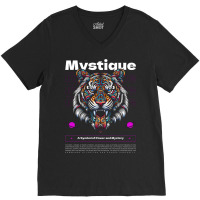 Psychedelic Tiger V-neck Tee | Artistshot