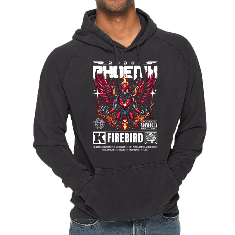 Robot Phoenix Fire Bird Vintage Hoodie | Artistshot