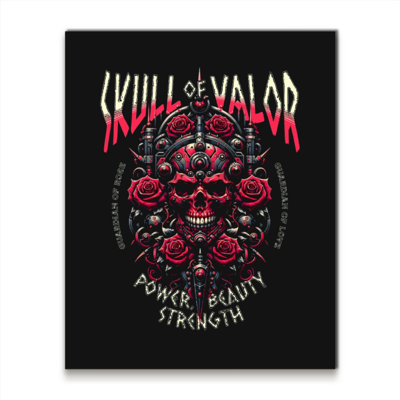 Skull Of Valor Metal Print Vertical | Artistshot