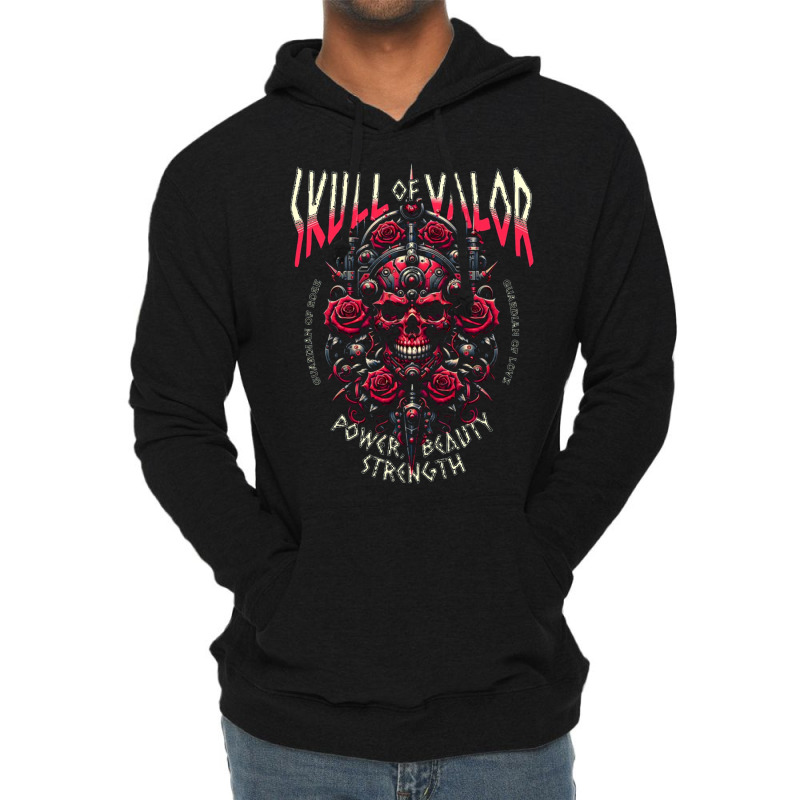 Skull Of Valor Lightweight Hoodie | Artistshot