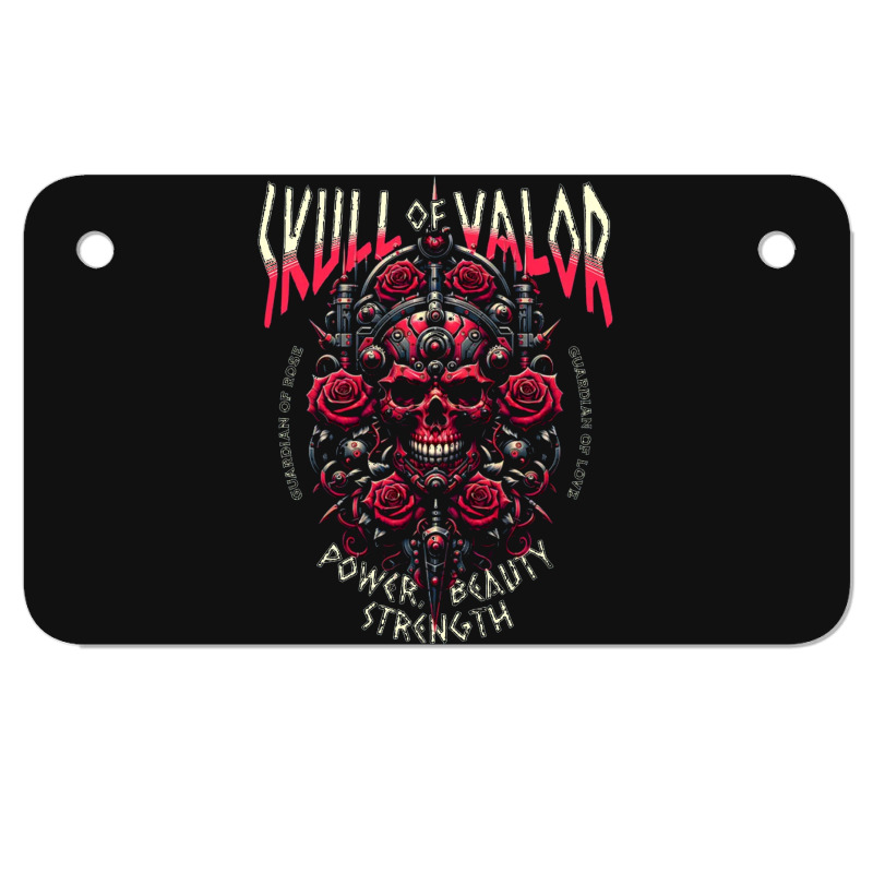 Skull Of Valor Motorcycle License Plate | Artistshot