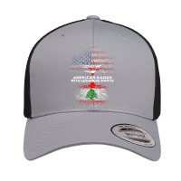 American Raised With Lebanese Roots Lebanon Retro Trucker Cap | Artistshot