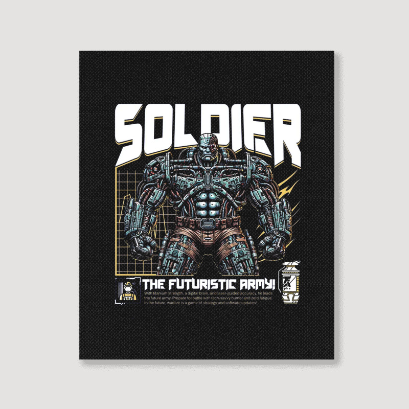 Soldier Robot Futuristic Army Sci-fi Military Portrait Canvas Print | Artistshot