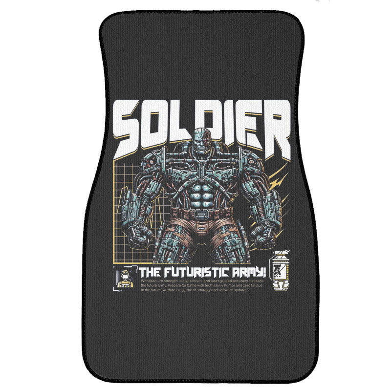 Soldier Robot Futuristic Army Sci-fi Military Front Car Mat | Artistshot