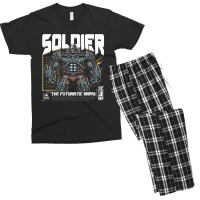 Soldier Robot Futuristic Army Sci-fi Military Men's T-shirt Pajama Set | Artistshot