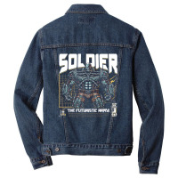 Soldier Robot Futuristic Army Sci-fi Military Men Denim Jacket | Artistshot