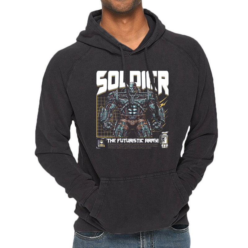 Soldier Robot Futuristic Army Sci-fi Military Vintage Hoodie by phamtruong | Artistshot