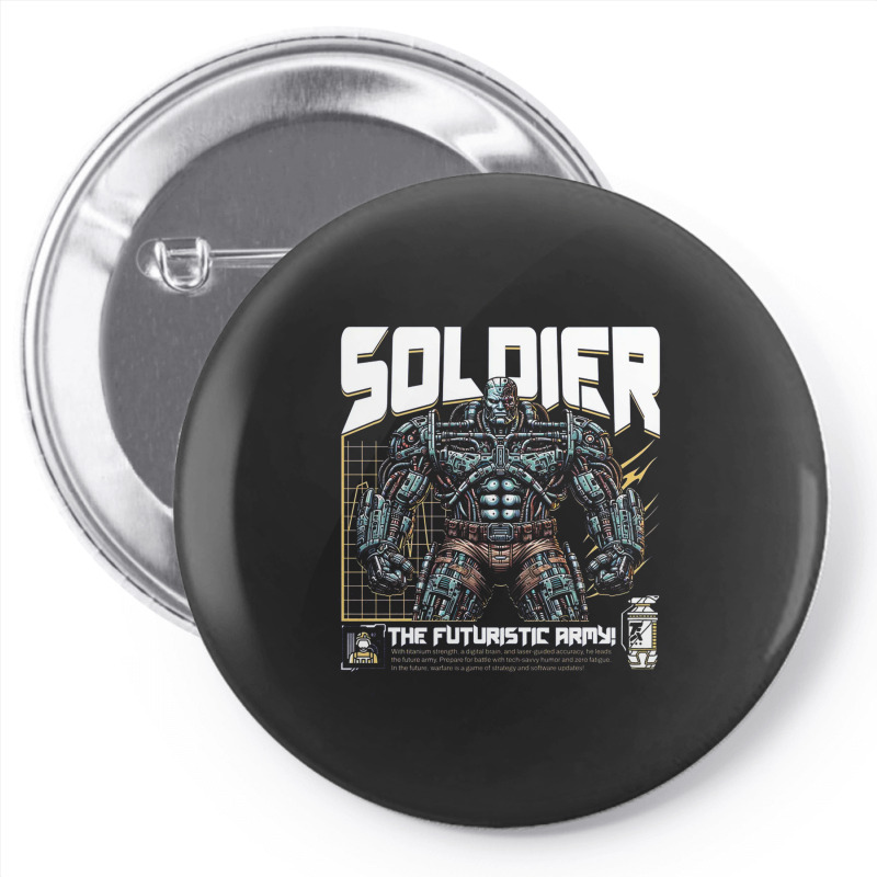 Soldier Robot Futuristic Army Sci-fi Military Pin-back Button | Artistshot