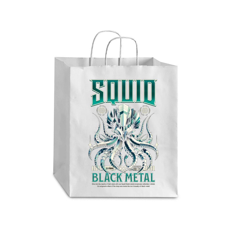 Squid Black Metal Debie Paper Bag - 10 X 5 X 13 | Artistshot