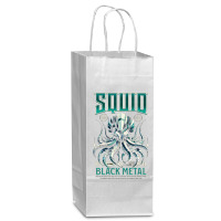 Squid Black Metal Wine Paper Bag - 5 1/2 X 3 1/4 X 13 | Artistshot