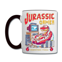 T Rex Playing Retro Games Coffee Mug | Artistshot