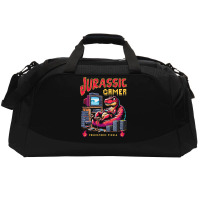 T Rex Playing Retro Games Active Duffel | Artistshot