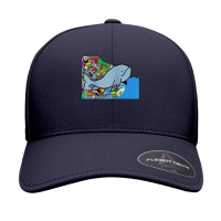 Blue Whale, Marine Sea Animal, Ocean Life, Surf, Art Work Raglan Baseb Seamless Cap | Artistshot