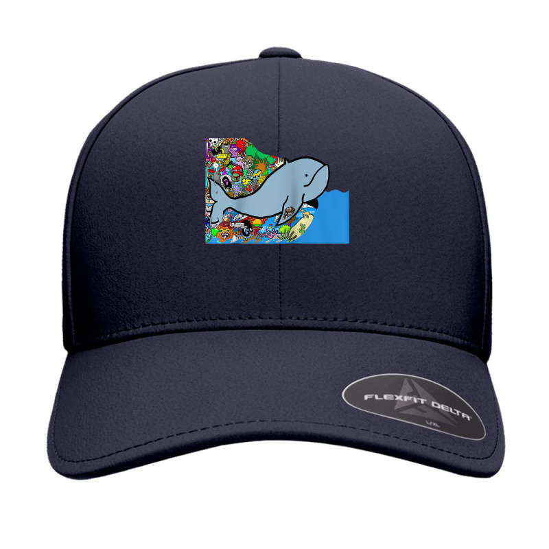 Blue Whale, Marine Sea Animal, Ocean Life, Surf, Art Work Raglan Baseb Seamless Cap | Artistshot