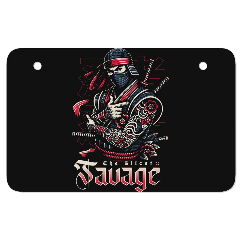 The Silent Savage Atv License Plate | Artistshot