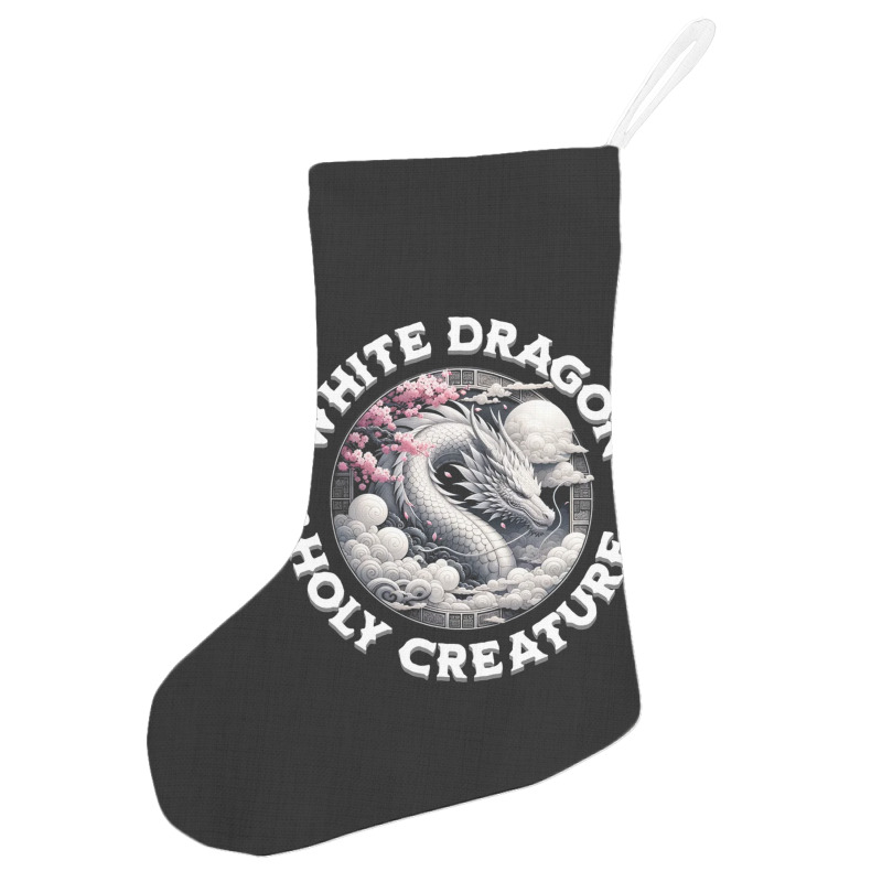 White Dragon Holly Creature Holiday Stocking | Artistshot