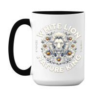 White Lion Nature King 15 Oz Coffee Mug | Artistshot