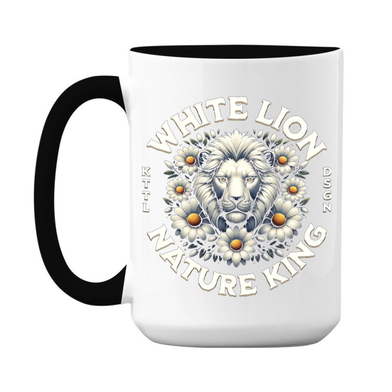 White Lion Nature King 15 Oz Coffee Mug | Artistshot