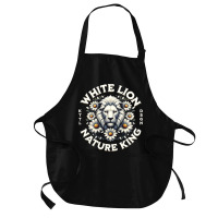 White Lion Nature King Medium-length Apron | Artistshot