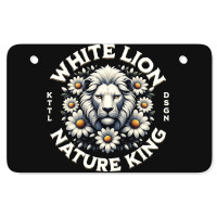 White Lion Nature King Atv License Plate | Artistshot