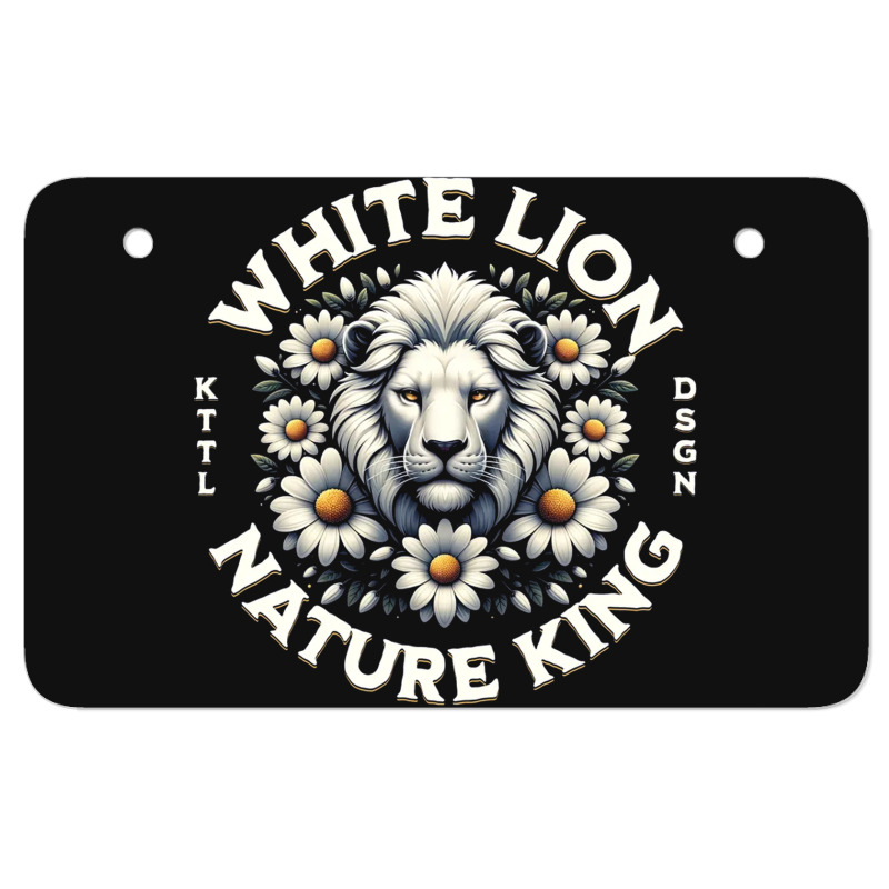 White Lion Nature King Atv License Plate | Artistshot