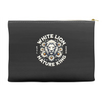 White Lion Nature King Accessory Pouches | Artistshot