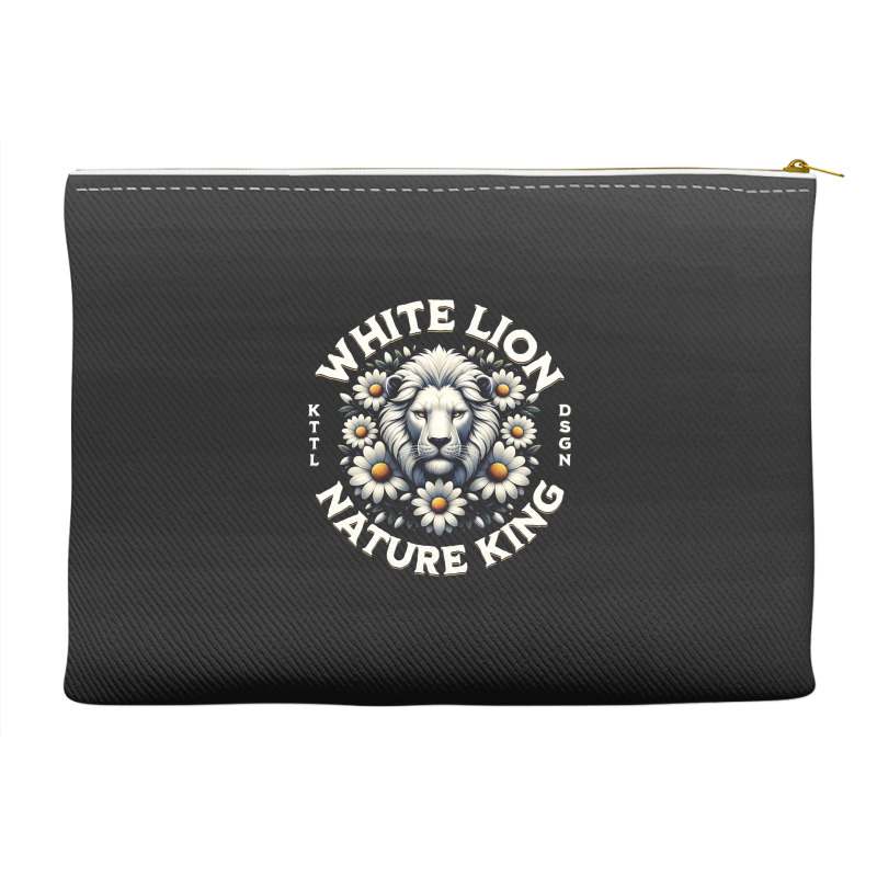 White Lion Nature King Accessory Pouches | Artistshot