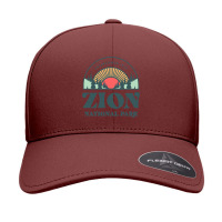 Retro Style Utah Zion National Park Seamless Cap | Artistshot