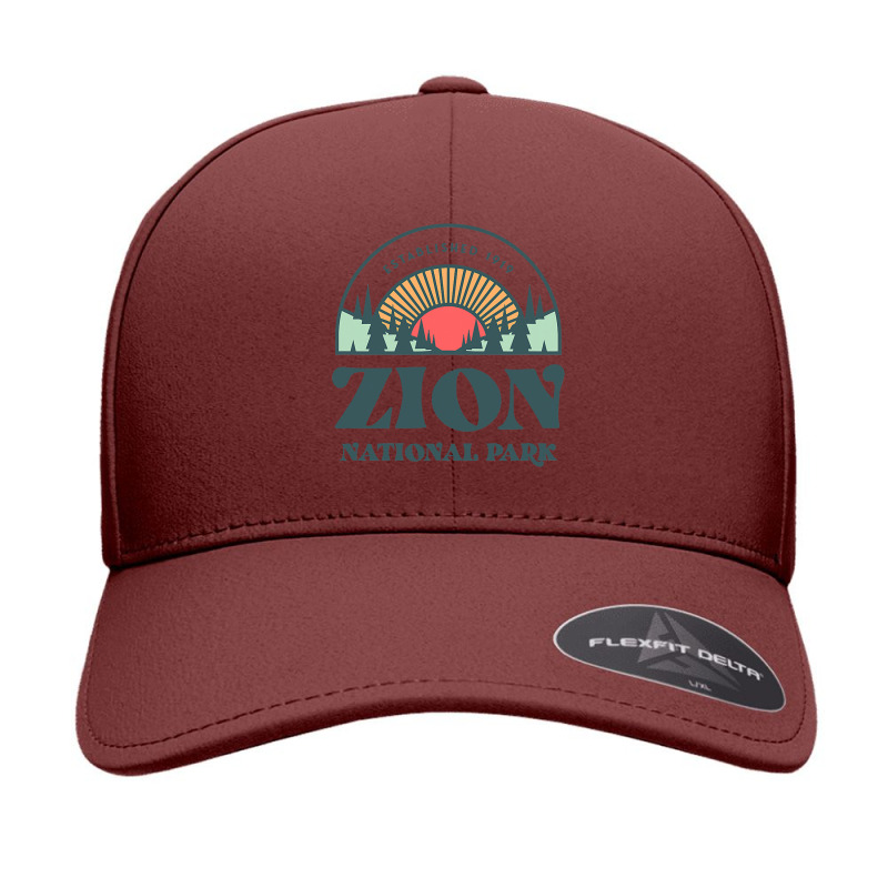 Retro Style Utah Zion National Park Seamless Cap | Artistshot