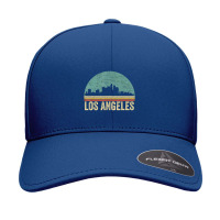 Retro Vintage Los Angeles La Skyline 70s 80s Souvenir Seamless Cap | Artistshot