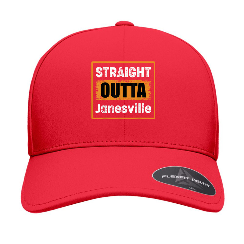 Straight Outta Janesville Wisconsin Usa Retro Vintage Humor T Shirt Seamless Cap by cm-arts | Artistshot