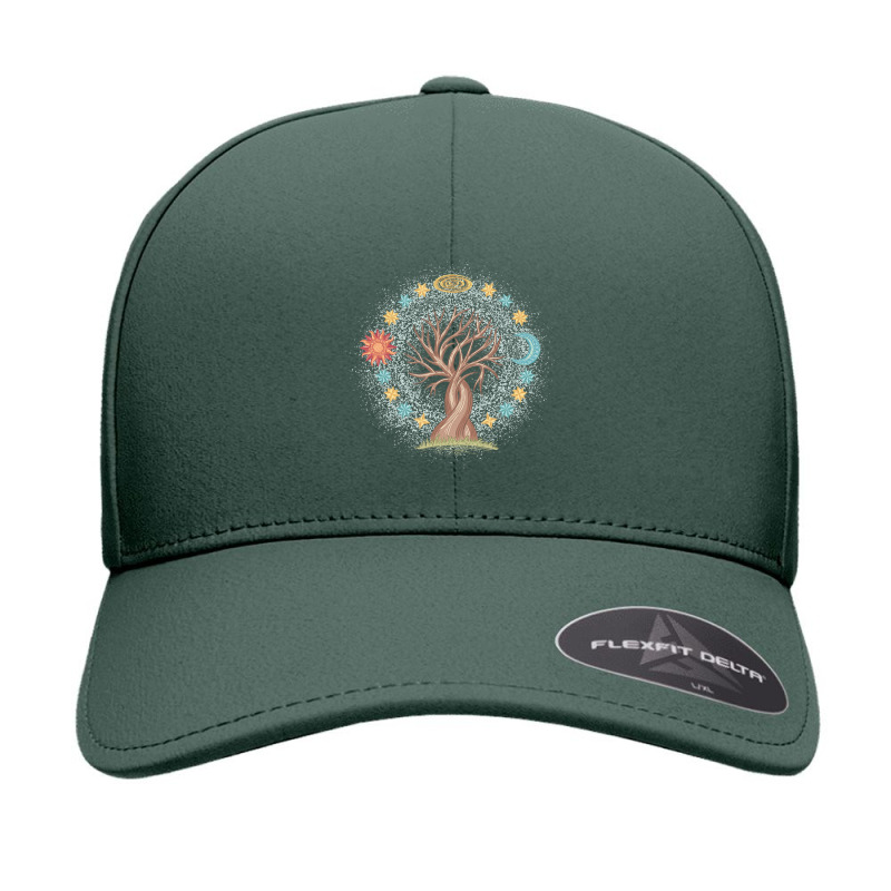 Tree Sun And Moon With Stars Spiritual Seamless Cap by cm-arts | Artistshot